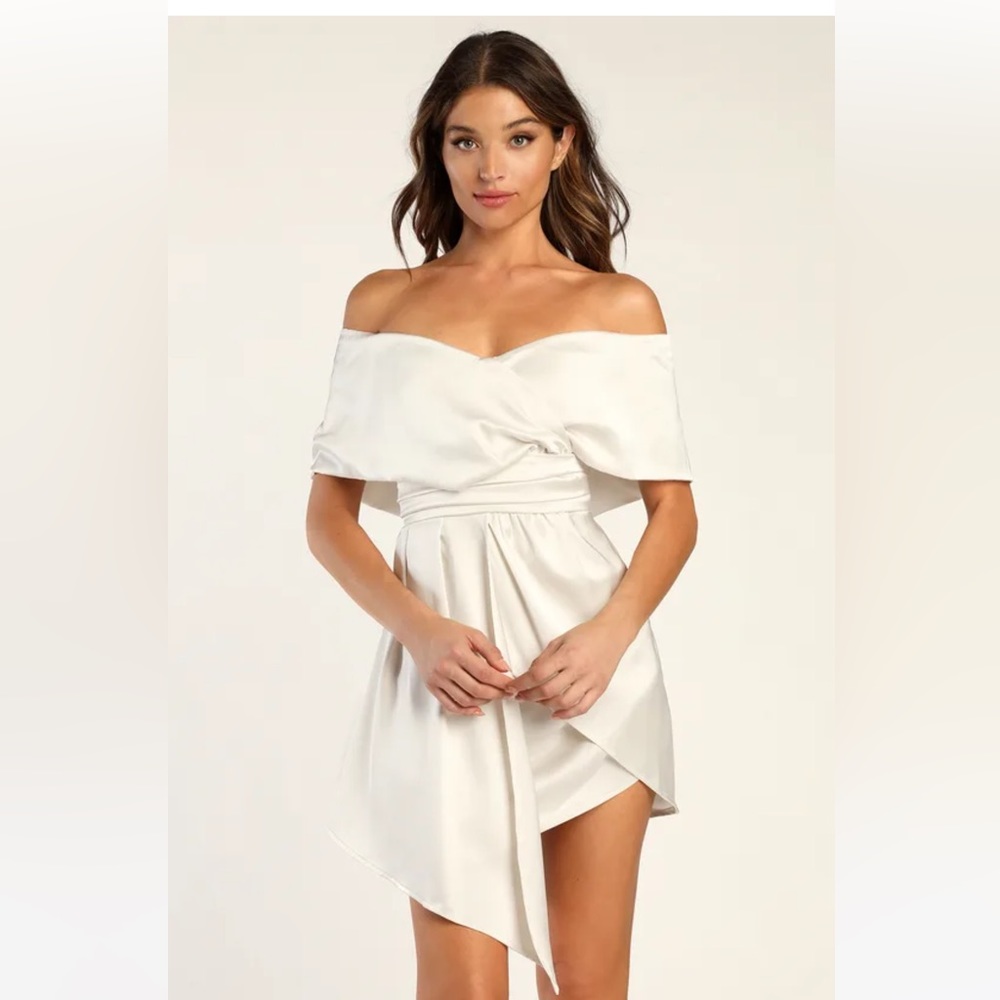 White lulus dress - bridal style . Cocktail